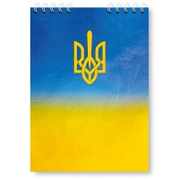 Блокнот А5 48 л спираль верх клетка картон 377 Герб А5-БЄ-377