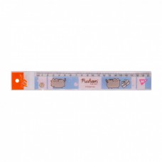 Линейка 20 см пластик Yes, Pusheen, розово-голубая 370683