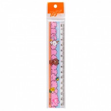 Линейка 15 см пластик Yes, Line Friends, розовая 370656