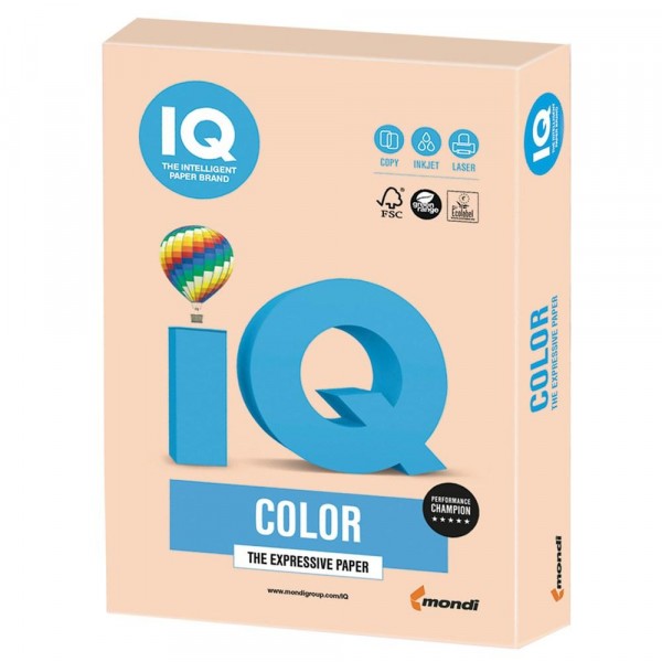Папір А4 IQ Color SA24 пастель персиковий 160 г/м2 250 л IQCol А4/160-SA24