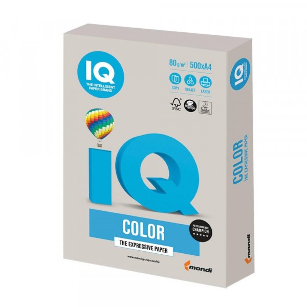 Папір А4 IQ Color GR21 середній сірий IQCol А4/80-GR21