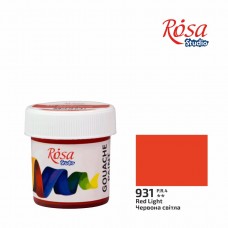 Гуашь художественная красная светлая (931) 20 мл Rosa Studio 323990931