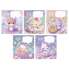 Тетрадь 12 л клетка глитер 3265 Anime friends 2025 дев 012-3265K