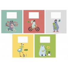 Тетрадь 12 л линия выб УФ лак 3212 Cute animals 2025 уни 012-3212L