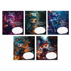 Тетрадь 18 л клетка выб УФ лак 3531 Gothic Kitty 2025 дев 018-3531K