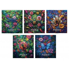 Тетрадь 96 л клетка УФ лак 3466 The botanical treasury 2025 дев 096-3466K