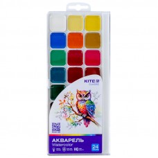 Акварель Kite Classic 24 цв, пластик K-442