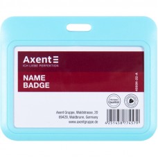 Бейдж-слайдер горизонтальный Axent голубой 4500H-22-A