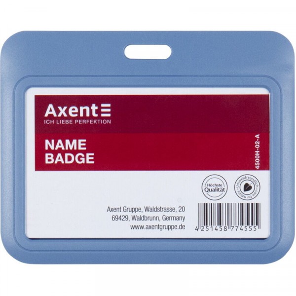 Бейдж-слайдер горизонтальний Axent синій 4500H-02-A