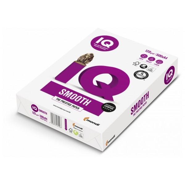 Бумага офисная А4 IQ Smooth 120 г/м2 500 л IQSmh A4/120