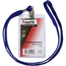 Бейдж вертикальный Axent на шнурке 9*6 см 4506-A