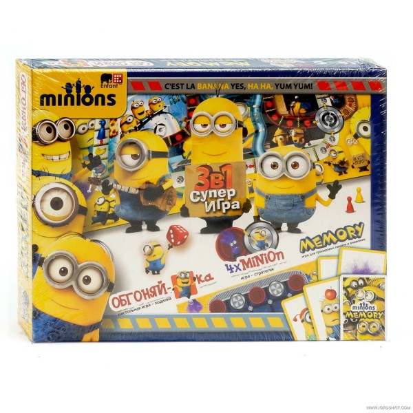 Настольная игра Миньоны 3 в1