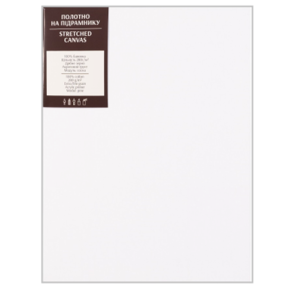 Холст на подрамнике 30*40 см, мелкое зерно, хлопок ROSA GPA1893040