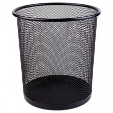 Корзина для бумаг круглая 5002 черная металлическая 22*28*26 см