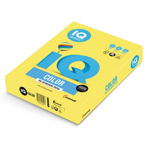 Бумага цветная А4 IQ Color CY39 желтый