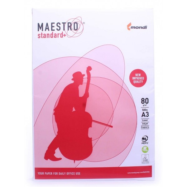 Бумага А3, Maestro Standard+, 500 л.