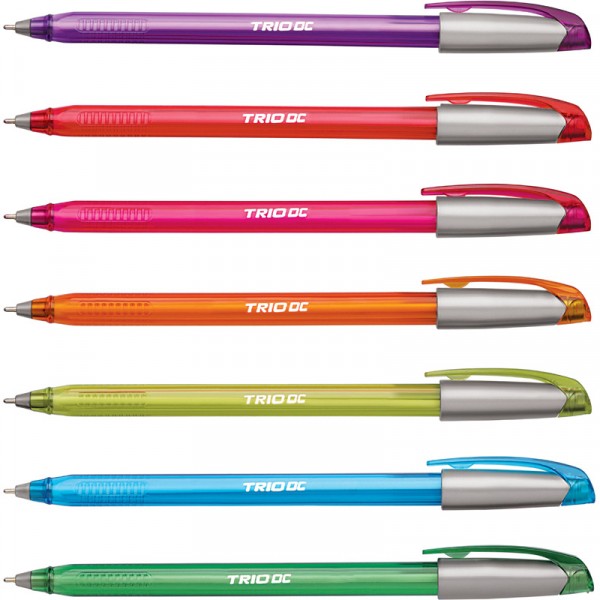 Ручка шариковая Trio Neon DC, синяя UX-107-02